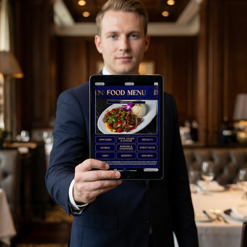 Server Presenting iPad Menu